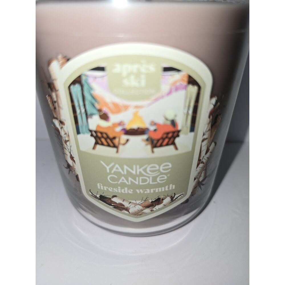 Yankee Candle FIRESIDE WARMTH 22 oz Single Wick Large Jar Candle DISCOUNTINUED - Picture 2 of 3
